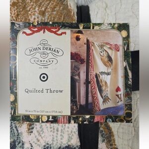 John Derian Owl Card Quilt 100% Cotton New in Packaging